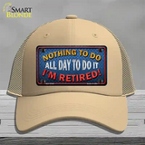 Nothing To Do Novelty License Plate Hat Mesh / Khaki