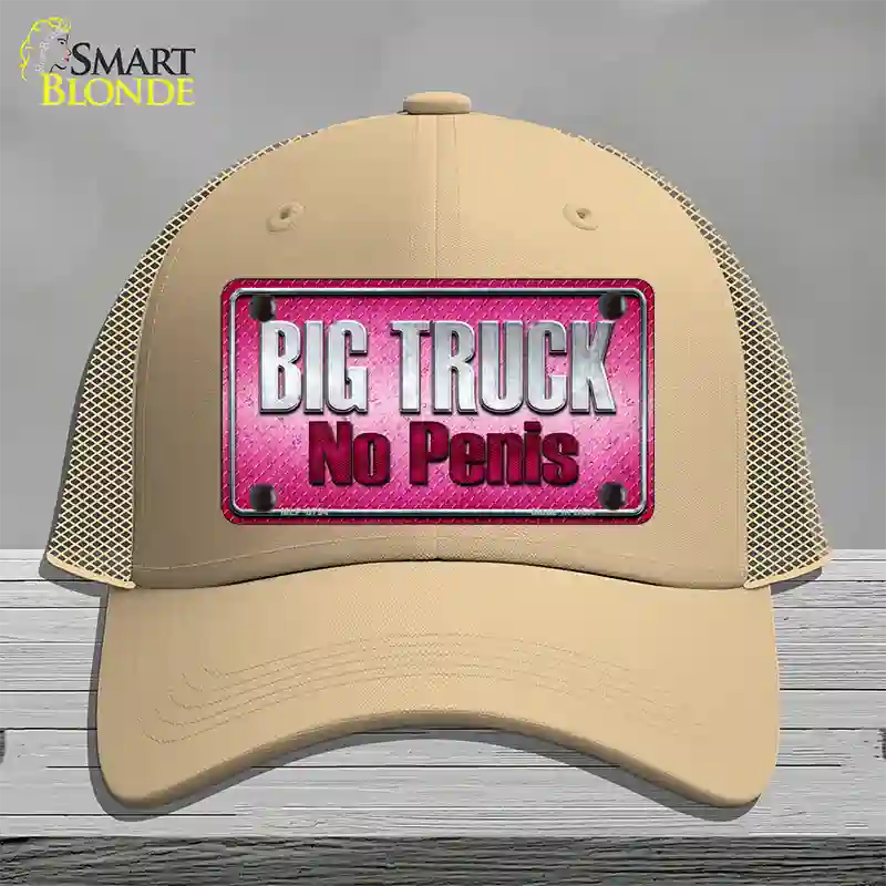 Big Truck No Penis Novelty License Plate Hat Mesh / Khaki