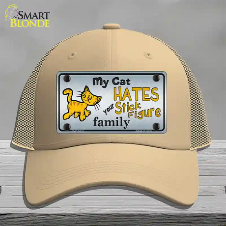 My Cat Hates Novelty License Plate Hat Mesh / Khaki