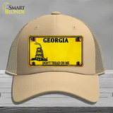 Georgia Dont Tread On Me Novelty License Plate Hat Mesh / Khaki