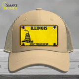 Illinois Dont Tread On Me Novelty License Plate Hat Mesh / Khaki