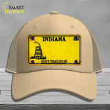 Indiana Dont Tread On Me Novelty License Plate Hat Mesh / Khaki