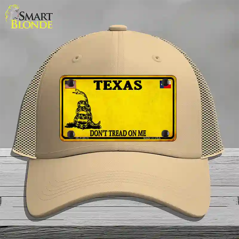 Texas Dont Tread On Me Novelty License Plate Hat Mesh / Khaki