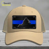 Virginia Thin Blue Line Novelty License Plate Hat Mesh / Khaki