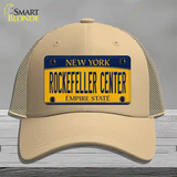 Rockefeller Center New York Novelty License Plate Hat Mesh / Khaki