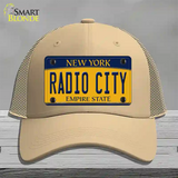 Radio City New York Novelty License Plate Hat Mesh / Khaki