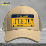 Little Italy New York Novelty License Plate Hat Mesh / Khaki