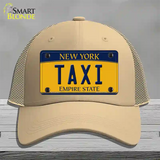 Taxi New York Novelty License Plate Hat Mesh / Khaki