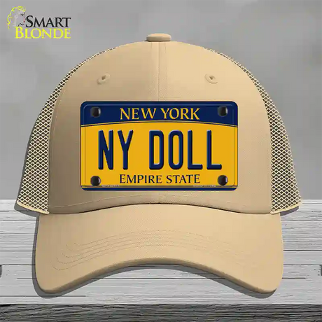 NY Doll New York Novelty License Plate Hat Mesh / Khaki