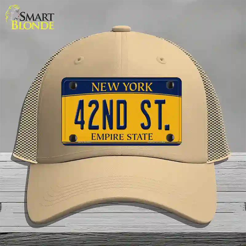 42nd St New York Novelty License Plate Hat Mesh / Khaki