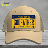 Godfather New York Novelty License Plate Hat Mesh / Khaki