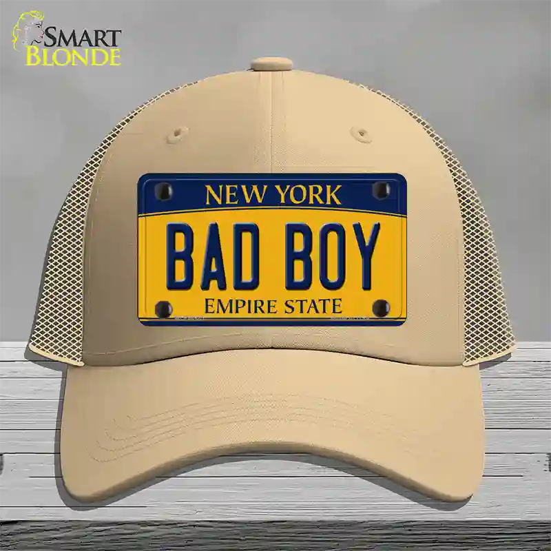 Bad Boy New York Novelty License Plate Hat Mesh / Khaki