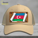 Azerbaijan Flag Scroll Novelty License Plate Hat Mesh / Khaki