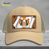 Monaco-S Flag Scroll Novelty License Plate Hat Mesh / Khaki