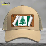 Norfolk Islands Flag Scroll Novelty License Plate Hat Mesh / Khaki