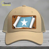 Somalia Flag Scroll Novelty License Plate Hat Mesh / Khaki