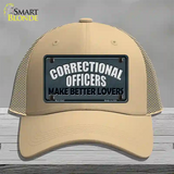 Corrections Officer Better Lover Novelty License Plate Hat Mesh / Khaki