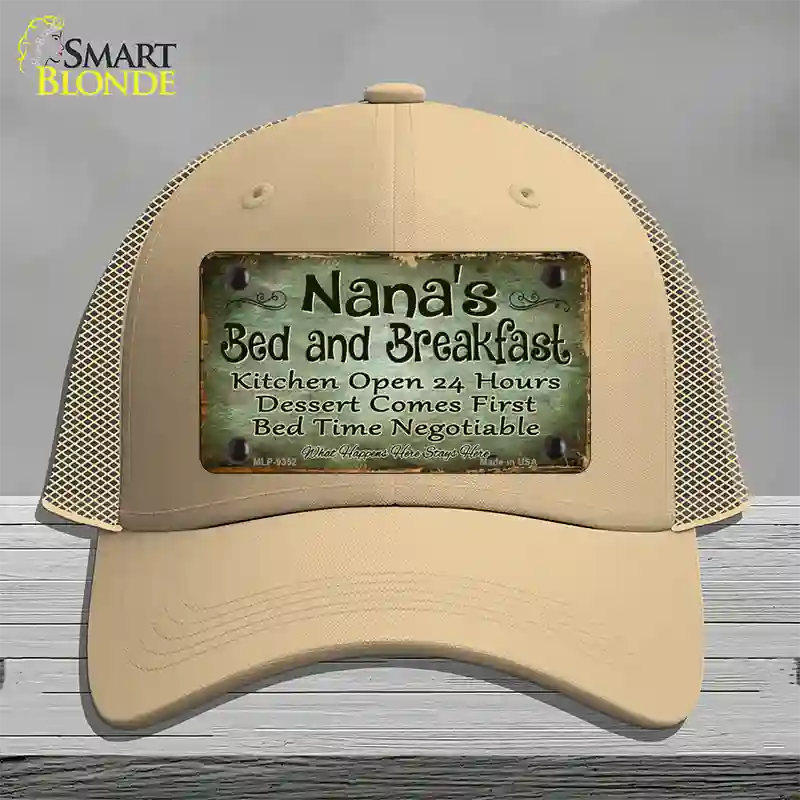 Nanas Bed And Breakfast Novelty License Plate Hat Mesh / Khaki