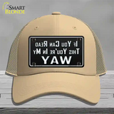 You Are In My Way Novelty License Plate Hat Mesh / Khaki