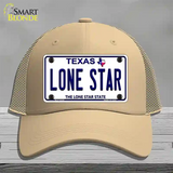 Lone Star Texas Novelty License Plate Hat Mesh / Khaki