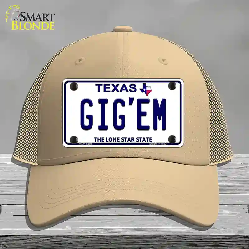 Gigem Texas Novelty License Plate Hat Mesh / Khaki