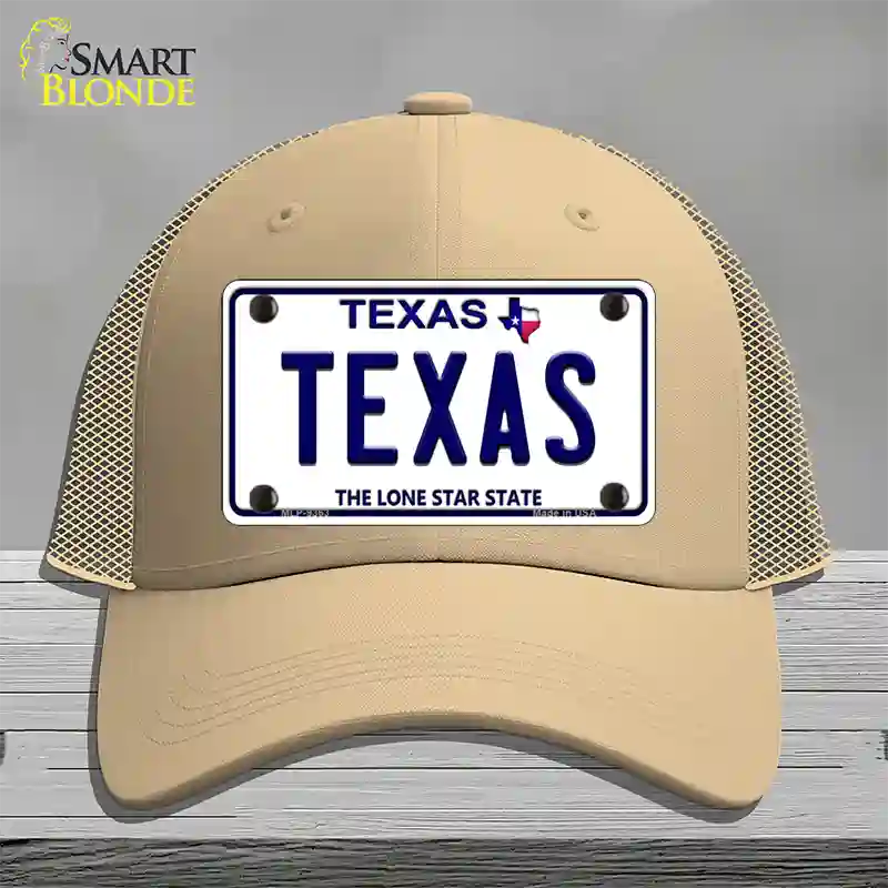 Texas Novelty License Plate Hat Mesh / Khaki