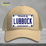 Lubbock Texas Novelty License Plate Hat Mesh / Khaki