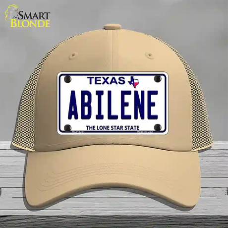 Abilene Texas Novelty License Plate Hat Mesh / Khaki