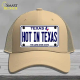 Hot in Texas Novelty License Plate Hat Mesh / Khaki