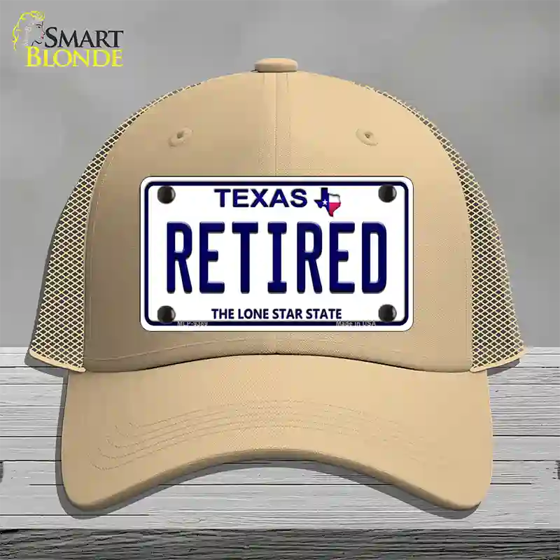 Retired Texas Novelty License Plate Hat Mesh / Khaki