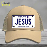 Jesus Texas Novelty License Plate Hat Mesh / Khaki