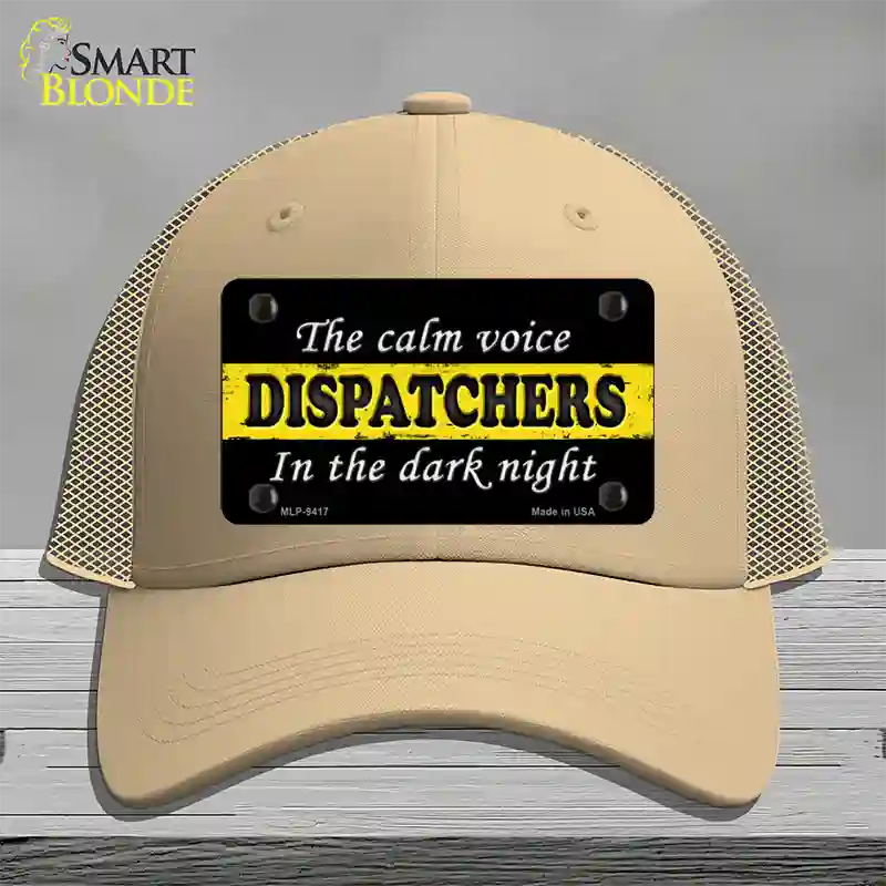 The Calm Voice Dispatchers Novelty License Plate Hat Mesh / Khaki