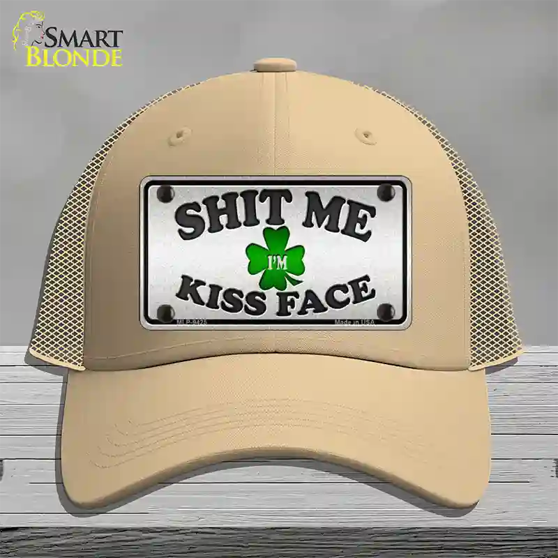 Shit Me Kissed Face Novelty License Plate Hat Mesh / Khaki