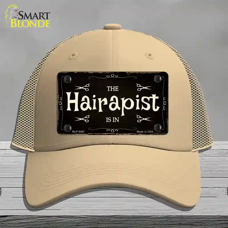 Hairapist Novelty License Plate Hat Mesh / Khaki