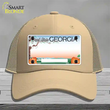 Georgia Peach Blank Novelty License Plate Hat Mesh / Khaki