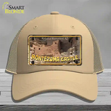 Montezuma Castle Novelty License Plate Hat Mesh / Khaki