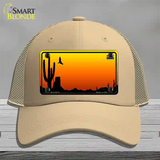 AZ Blank Scenic Novelty License Plate Hat Mesh / Khaki