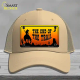 End Of Trail Scenic Novelty License Plate Hat Mesh / Khaki