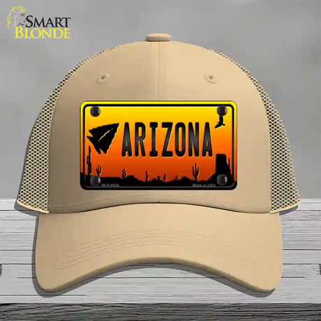 Arrowhead Arizona Scenic Novelty License Plate Hat Mesh / Khaki