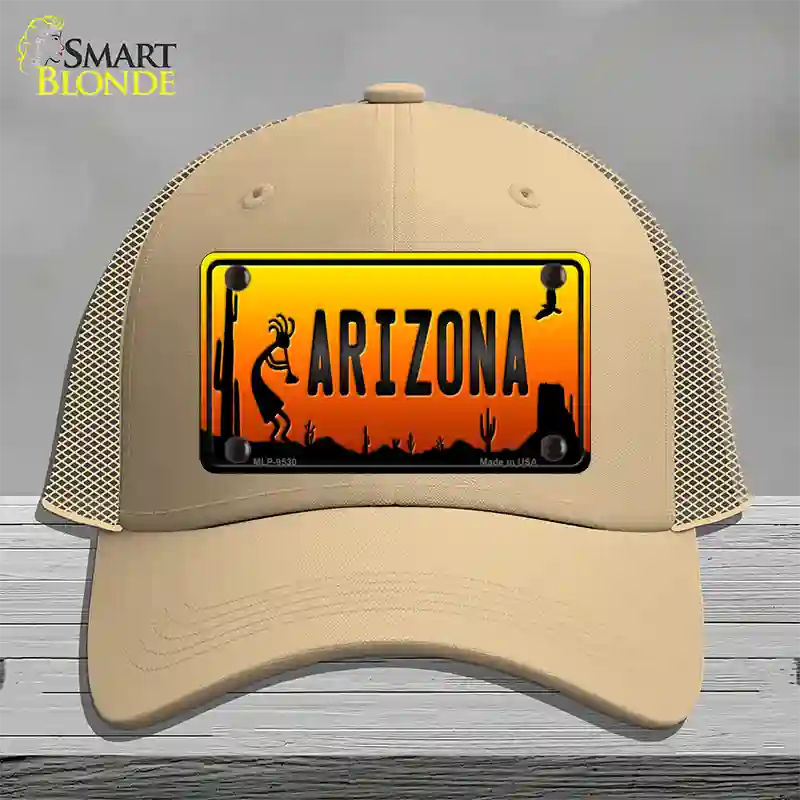 Kokopelli Arizona Scenic Novelty License Plate Hat Mesh / Khaki