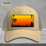 Snake Blank Scenic Novelty License Plate Hat Mesh / Khaki