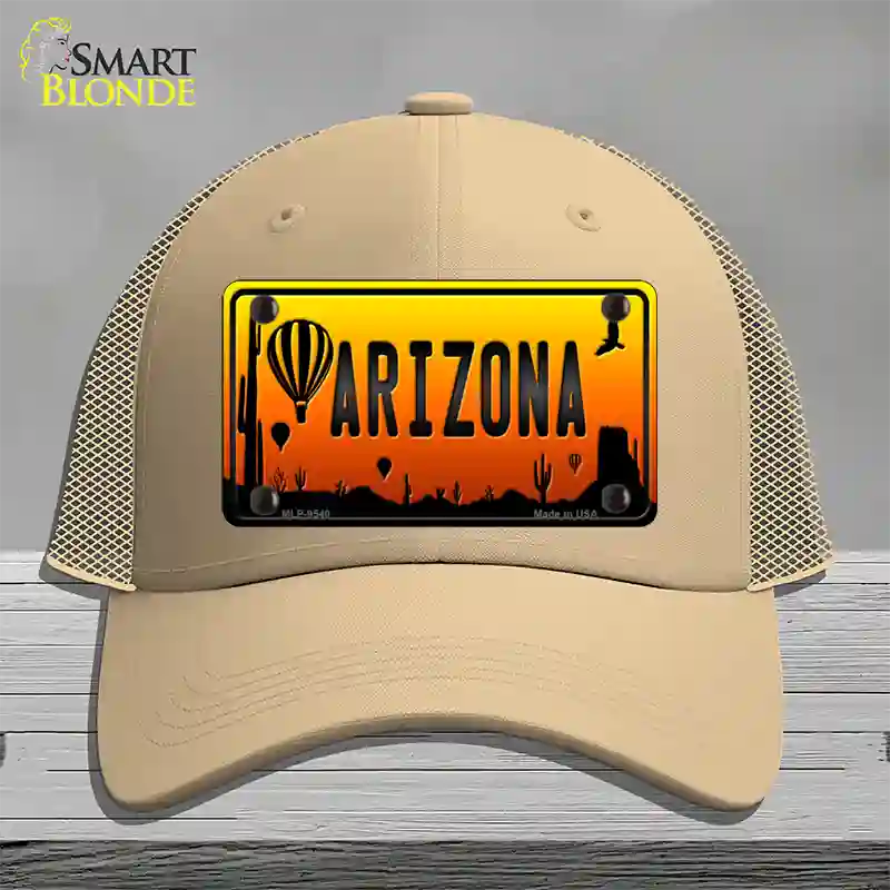 Balloon Arizona Scenic Novelty License Plate Hat Mesh / Khaki