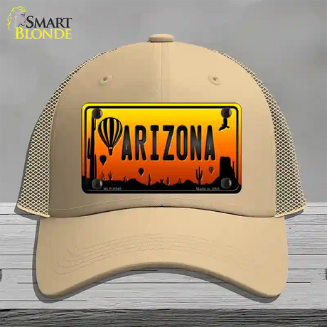 Balloon Arizona Scenic Novelty License Plate Hat Mesh / Khaki