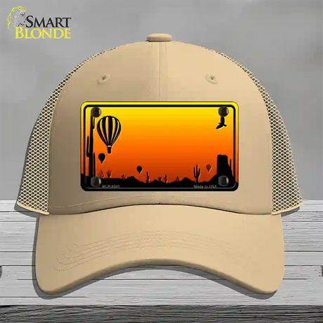 Balloon Blank Scenic Novelty License Plate Hat Mesh / Khaki