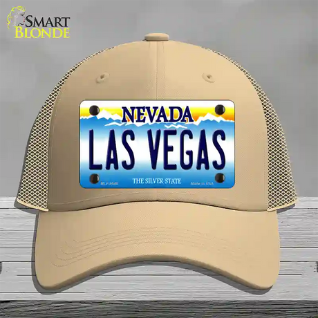 Las Vegas Nevada Novelty License Plate Hat Mesh / Khaki