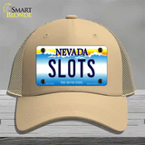 Slots Nevada Novelty License Plate Hat Mesh / Khaki