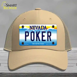 Poker Nevada Novelty License Plate Hat Mesh / Khaki