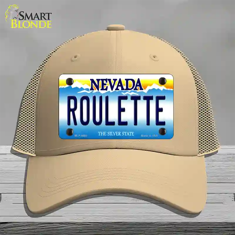 Roulette Nevada Novelty License Plate Hat Mesh / Khaki