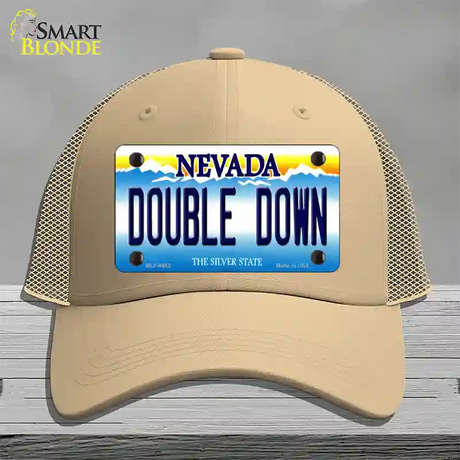 Double Down Nevada Novelty License Plate Hat Mesh / Khaki