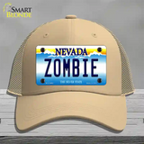 Zombie Nevada Novelty License Plate Hat Mesh / Khaki